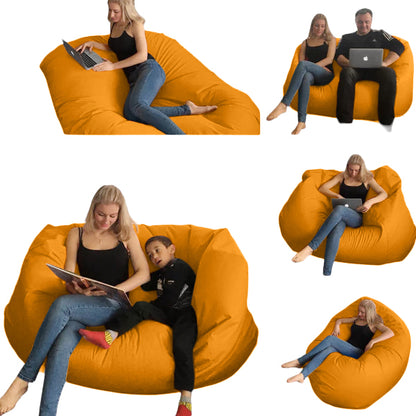 1 outer cover and 1 empty inner cover, FILLING NOT INCLUDED* Beanbag for two Oval, XXL Multi-position style CA226H-Beanbag Montreal