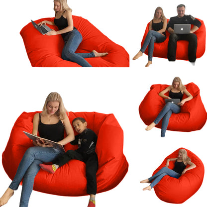 1 outer cover and 1 empty inner cover, FILLING NOT INCLUDED* Beanbag for two Oval, XXL Multi-position style CA226H-Beanbag Montreal