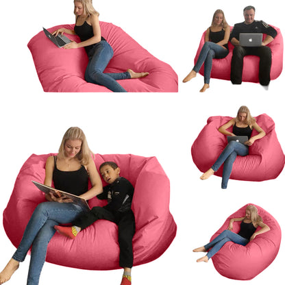 1 outer cover and 1 empty inner cover, FILLING NOT INCLUDED* Beanbag for two Oval, XXL Multi-position style CA226H-Beanbag Montreal