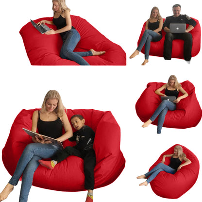 1 outer cover and 1 empty inner cover, FILLING NOT INCLUDED* Beanbag for two Oval, XXL Multi-position style CA226H-Beanbag Montreal