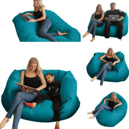 1 outer cover and 1 empty inner cover, FILLING NOT INCLUDED* Beanbag for two Oval, XXL Multi-position style CA226H-Beanbag Montreal