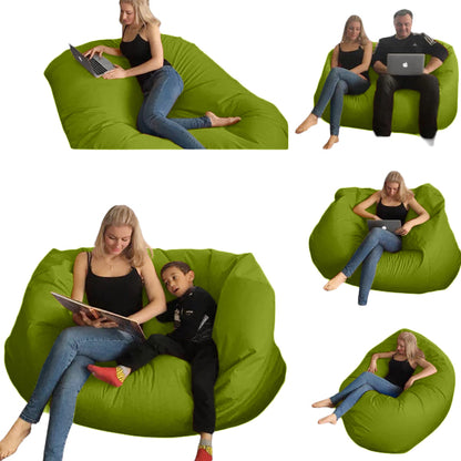 1 outer cover and 1 empty inner cover, FILLING NOT INCLUDED* Beanbag for two Oval, XXL Multi-position style CA226H-Beanbag Montreal