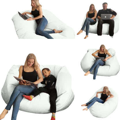 1 outer cover and 1 empty inner cover, FILLING NOT INCLUDED* Beanbag for two Oval, XXL Multi-position style CA226H-Beanbag Montreal