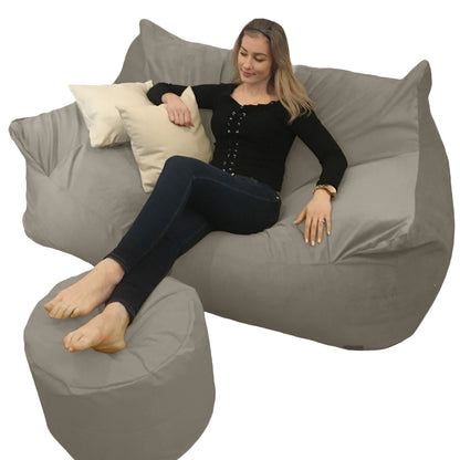 BEANBAG CANAPÉ DOUBLE, sans structure style #CA166-Beanbag Montréal