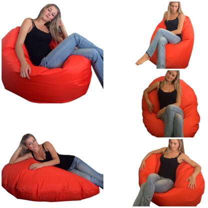 1 outer cover and 1 empty inner cover, FILLING NOT INCLUDED* Adult Oval Beanbag, Large Multi-position style CA117H-Beanbag Montreal