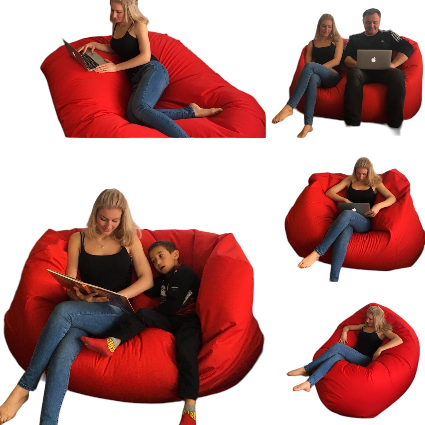 Beanbag for two Oval, XXL Multi-position style CA226