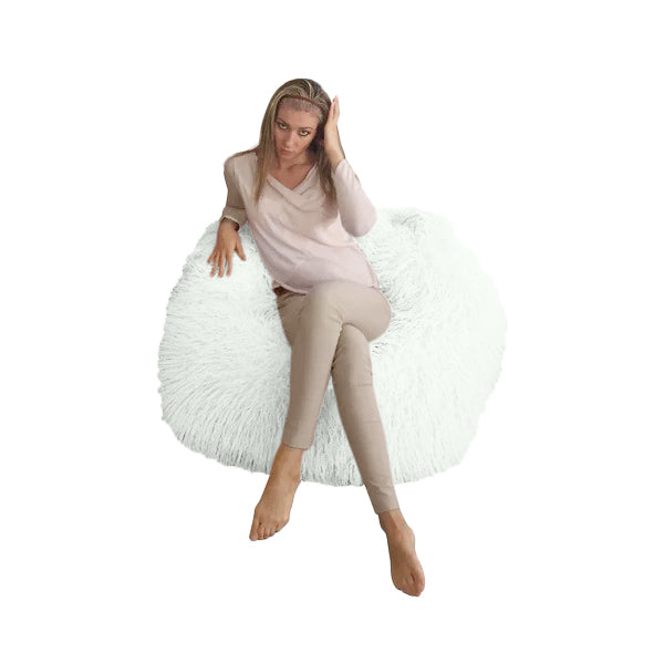 Beanbag Adulte Ovale Multipositions, Large Fausse Fourrure Mongolian style CA117