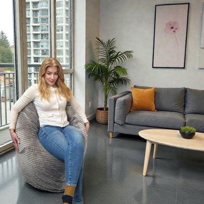 Oval Multi-Position Adult Beanbag, Large Corduroy Style CA117V-Beanbag Montreal