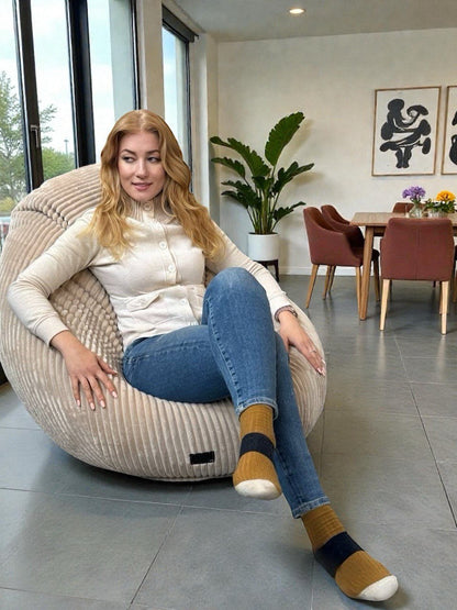 1 outer cover and 1 empty inner cover, FILLING NOT INCLUDED* New! Ergonomic corduroy beanbag style CA201VH - Beanbag Montreal