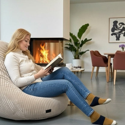1 outer cover and 1 empty inner cover, FILLING NOT INCLUDED* New! Ergonomic corduroy beanbag style CA201VH - Beanbag Montreal