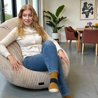 1 outer cover and 1 empty inner cover, FILLING NOT INCLUDED* New! Ergonomic corduroy beanbag style CA201VH - Beanbag Montreal