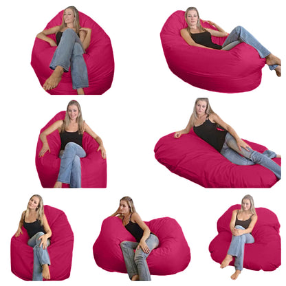 1 outer cover and 1 empty inner cover, FILLING NOT INCLUDED* Oval Adult Beanbag, XL Multi-position style CA126H-Beanbag Montreal