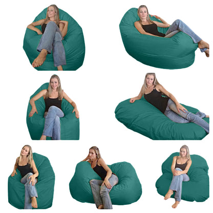 1 outer cover and 1 empty inner cover, FILLING NOT INCLUDED* Oval Adult Beanbag, XL Multi-position style CA126H-Beanbag Montreal