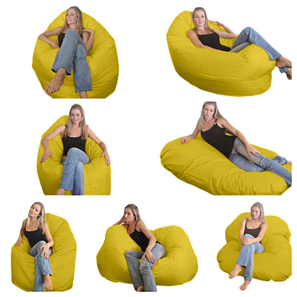 1 outer cover and 1 empty inner cover, FILLING NOT INCLUDED* Oval Adult Beanbag, XL Multi-position style CA126H-Beanbag Montreal