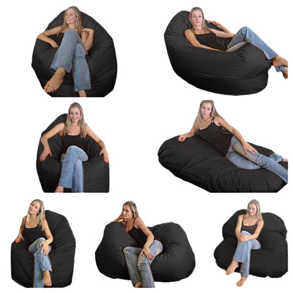 1 outer cover and 1 empty inner cover, FILLING NOT INCLUDED* Oval Adult Beanbag, XL Multi-position style CA126H-Beanbag Montreal