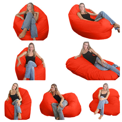 1 outer cover and 1 empty inner cover, FILLING NOT INCLUDED* Oval Adult Beanbag, XL Multi-position style CA126H-Beanbag Montreal
