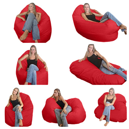 1 outer cover and 1 empty inner cover, FILLING NOT INCLUDED* Oval Adult Beanbag, XL Multi-position style CA126H-Beanbag Montreal