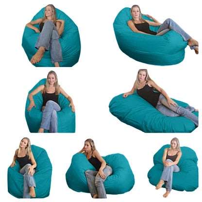1 outer cover and 1 empty inner cover, FILLING NOT INCLUDED* Oval Adult Beanbag, XL Multi-position style CA126H-Beanbag Montreal