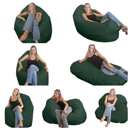 1 outer cover and 1 empty inner cover, FILLING NOT INCLUDED* Oval Adult Beanbag, XL Multi-position style CA126H-Beanbag Montreal