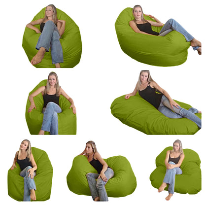1 outer cover and 1 empty inner cover, FILLING NOT INCLUDED* Oval Adult Beanbag, XL Multi-position style CA126H-Beanbag Montreal