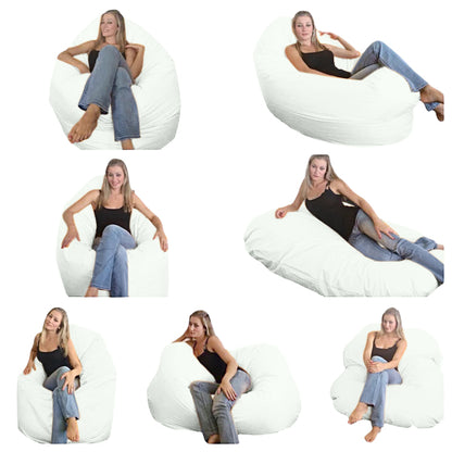 1 outer cover and 1 empty inner cover, FILLING NOT INCLUDED* Oval Adult Beanbag, XL Multi-position style CA126H-Beanbag Montreal