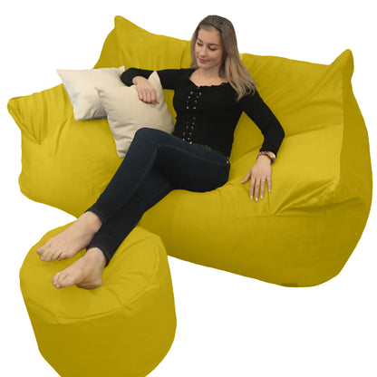 BEANBAG CANAPÉ DOUBLE, sans structure style #CA166-Beanbag Montréal