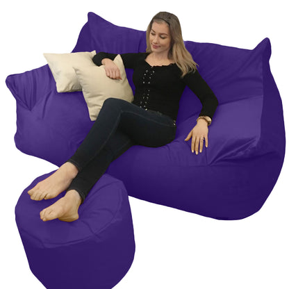 BEANBAG CANAPÉ DOUBLE, sans structure style #CA166-Beanbag Montréal