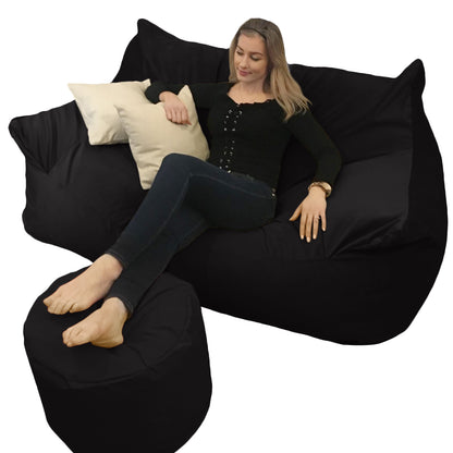 BEANBAG CANAPÉ DOUBLE, sans structure style #CA166-Beanbag Montréal