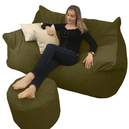 BEANBAG CANAPÉ DOUBLE, sans structure style #CA166-Beanbag Montréal