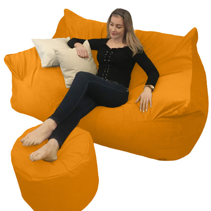 BEANBAG CANAPÉ DOUBLE, sans structure style #CA166-Beanbag Montréal