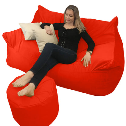 BEANBAG CANAPÉ DOUBLE, sans structure style #CA166-Beanbag Montréal
