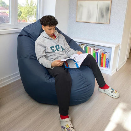 1 outer cover and 1 empty inner cover, FILLING NOT INCLUDED* Oval Adult Beanbag, XL Multi-position style CA126H-Beanbag Montreal