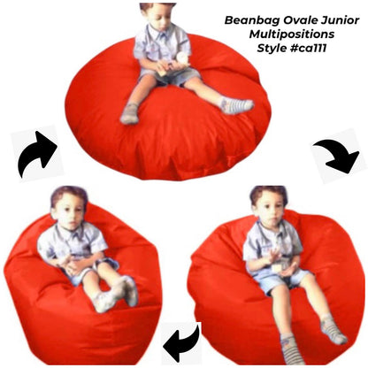 1 housse externe et 1 housse interne vide, REMPLISSAGE NON INCLUS* Beanbag Junior Ovale Multipositions style CA111H-Beanbag Montréal