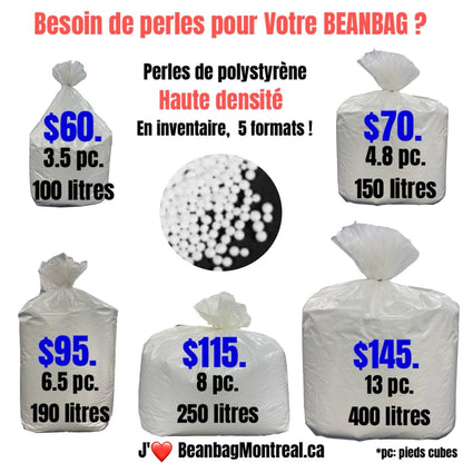 100 Litre / 3.5 Cubic Foot Bean Bag Refill - Beanbag Montreal