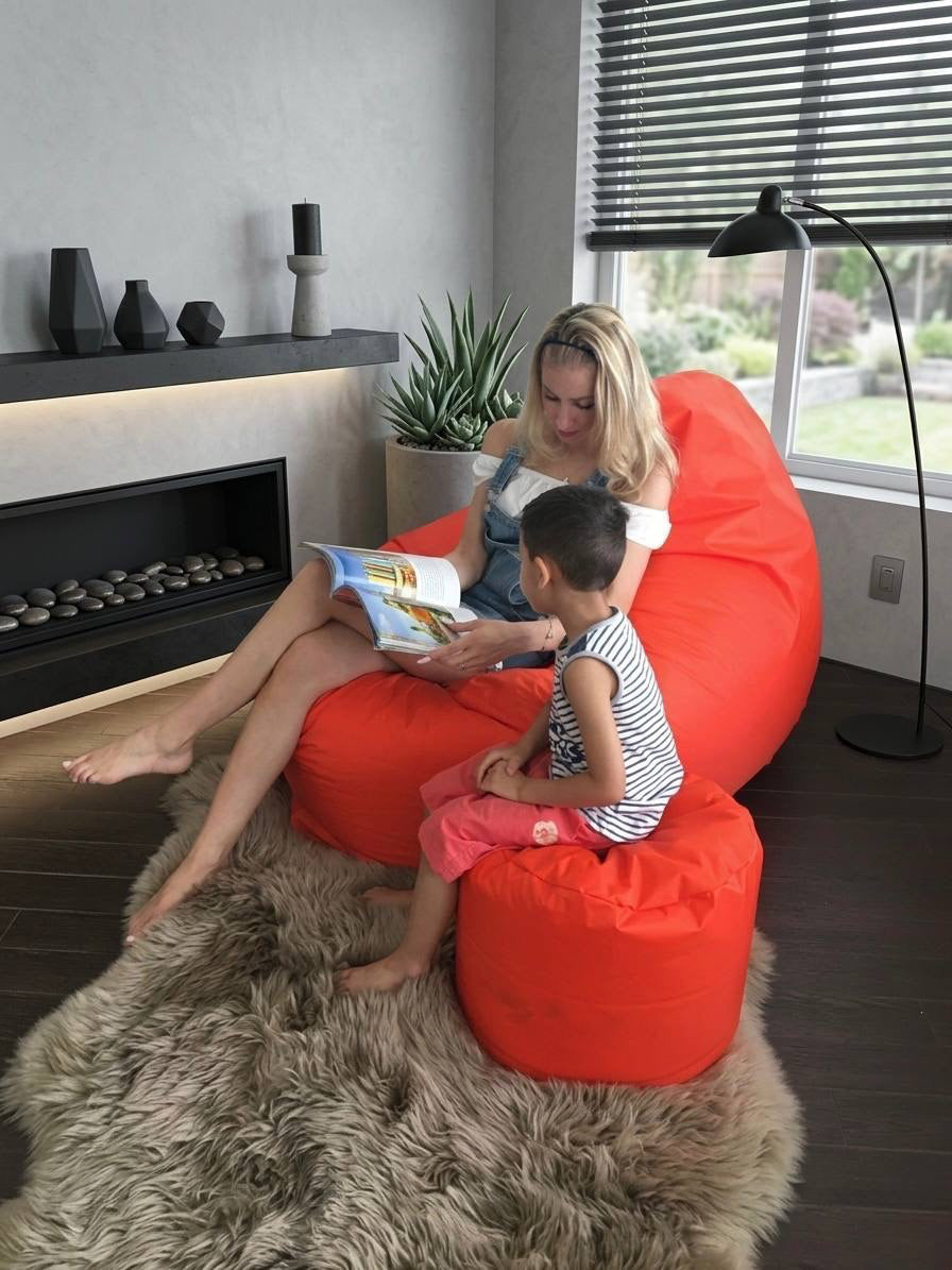Bean bag, Classic Oval Adult Pouf, XL Multi-position style CA126-Beanbag Montreal