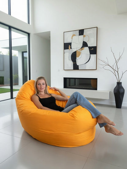 1 outer cover and 1 empty inner cover, FILLING NOT INCLUDED* Oval Adult Beanbag, XL Multi-position style CA126H-Beanbag Montreal