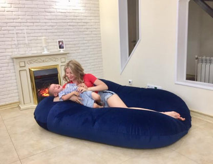 1 outer cover and 1 empty inner cover, FILLING NOT INCLUDED* Beanbag for two Oval, XXL Multi-position style CA226H-Beanbag Montreal
