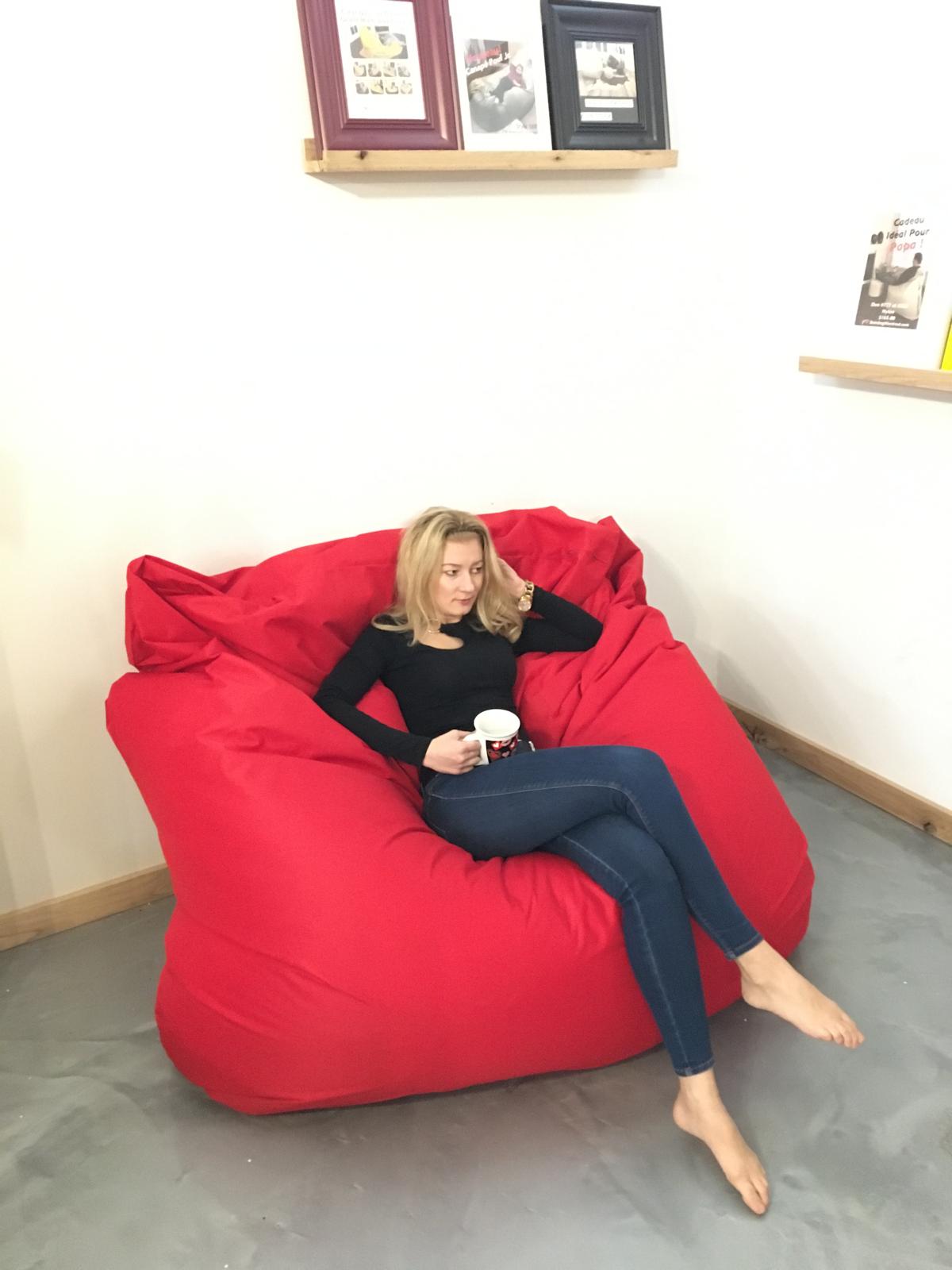 Beanbag pour deux Ovale, XXL Multipositions style CA336