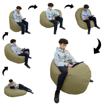 1 outer cover and 1 empty inner cover, FILLING NOT INCLUDED* Adult Oval Beanbag, Large Multi-position style CA117H-Beanbag Montreal