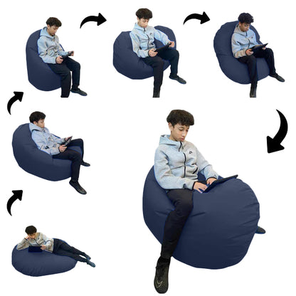 1 outer cover and 1 empty inner cover, FILLING NOT INCLUDED* Adult Oval Beanbag, Large Multi-position style CA117H-Beanbag Montreal