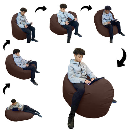 1 outer cover and 1 empty inner cover, FILLING NOT INCLUDED* Adult Oval Beanbag, Large Multi-position style CA117H-Beanbag Montreal