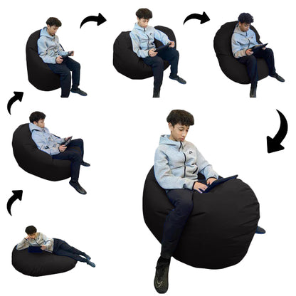 1 outer cover and 1 empty inner cover, FILLING NOT INCLUDED* Adult Oval Beanbag, Large Multi-position style CA117H-Beanbag Montreal