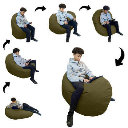 1 outer cover and 1 empty inner cover, FILLING NOT INCLUDED* Adult Oval Beanbag, Large Multi-position style CA117H-Beanbag Montreal
