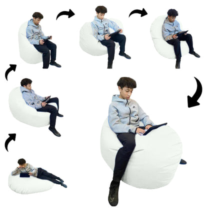 1 outer cover and 1 empty inner cover, FILLING NOT INCLUDED* Adult Oval Beanbag, Large Multi-position style CA117H-Beanbag Montreal
