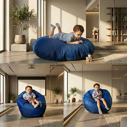 Bean bag, Pouf classique Junior Ovale Multipositions style CA111-Beanbag Montréal