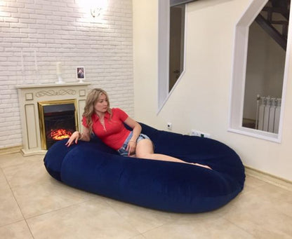 1 outer cover and 1 empty inner cover, FILLING NOT INCLUDED* Beanbag for two Oval, XXL Multi-position style CA226H-Beanbag Montreal