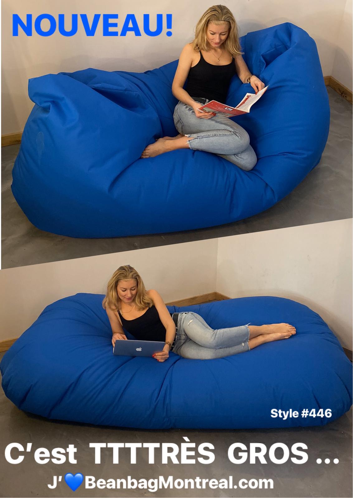 Bean bag, Classic pouf for three, Oval, XXXXL, Multi-position, Style CA446-Beanbag Montreal