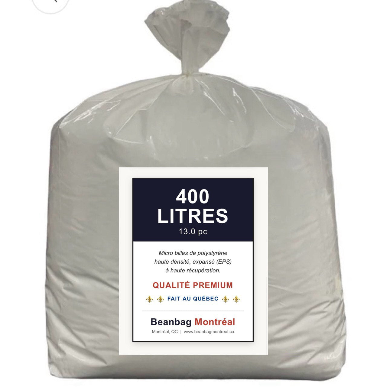 400-liter / 13-cubic-foot filling bag - Beanbag Montreal