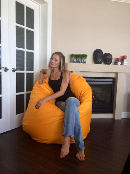 1 outer cover and 1 empty inner cover, FILLING NOT INCLUDED* Oval Adult Beanbag, XL Multi-position style CA126H-Beanbag Montreal