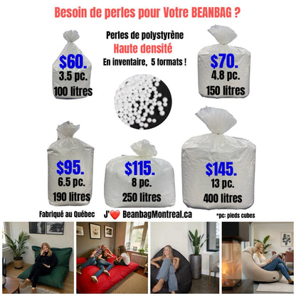 100 Litre / 3.5 Cubic Foot Bean Bag Refill - Beanbag Montreal